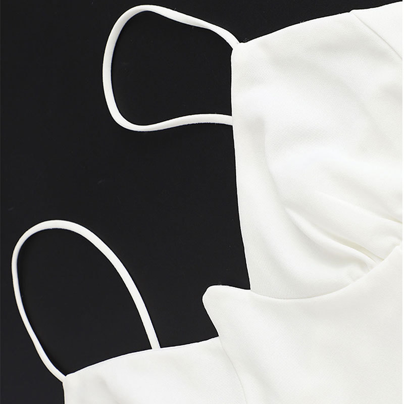 Sleeveless Polyester Plain Fitted Open Rear Dress