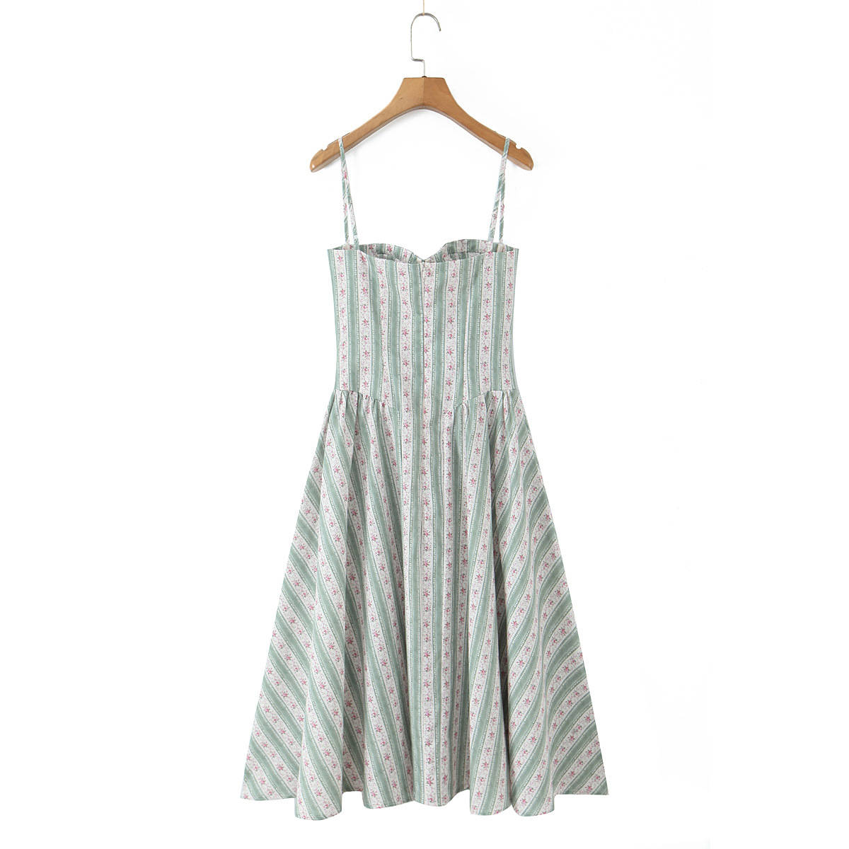 One-Shoulder Sleeveless Cotton Color-Block Torso-Flattering Dress