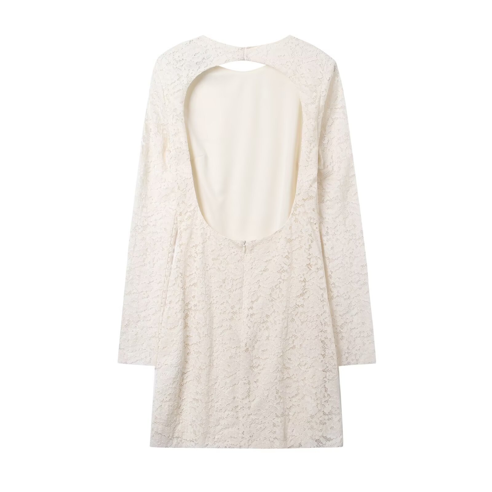 Open Back Reversible Full Sleeve Polyester Dress