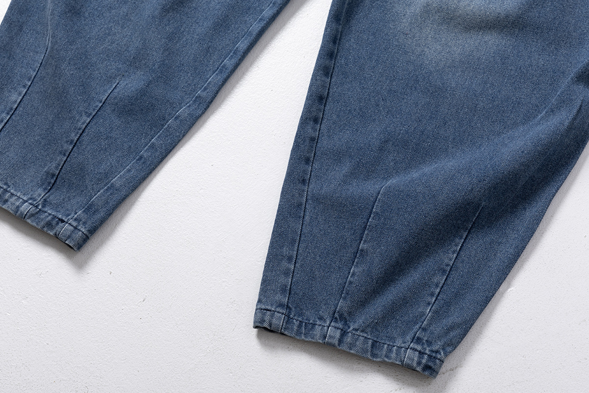 Loose Fit Washed Straight Leg Wide Leg Jeans for Men