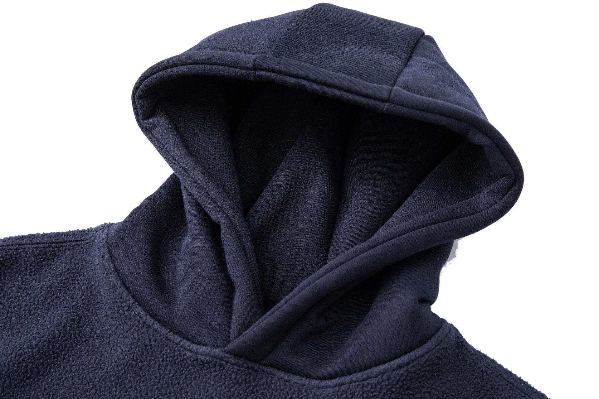 Oversized Logo Print Polyester Hooded Pullover