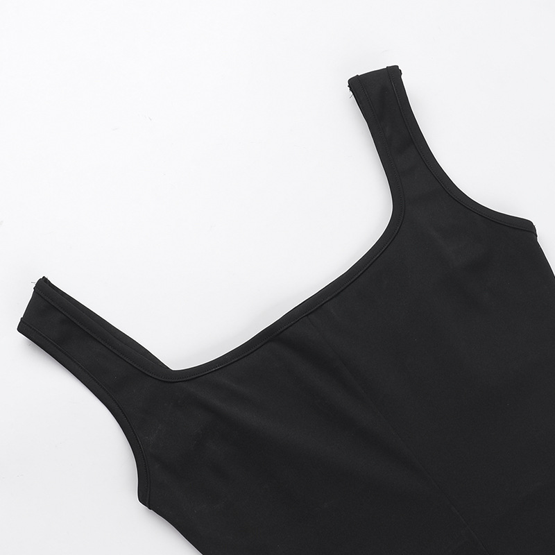 High Waist Sleeveless Bodycon Mini Dress