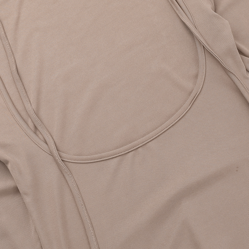Long Sleeve Round Neck Polyester Dress