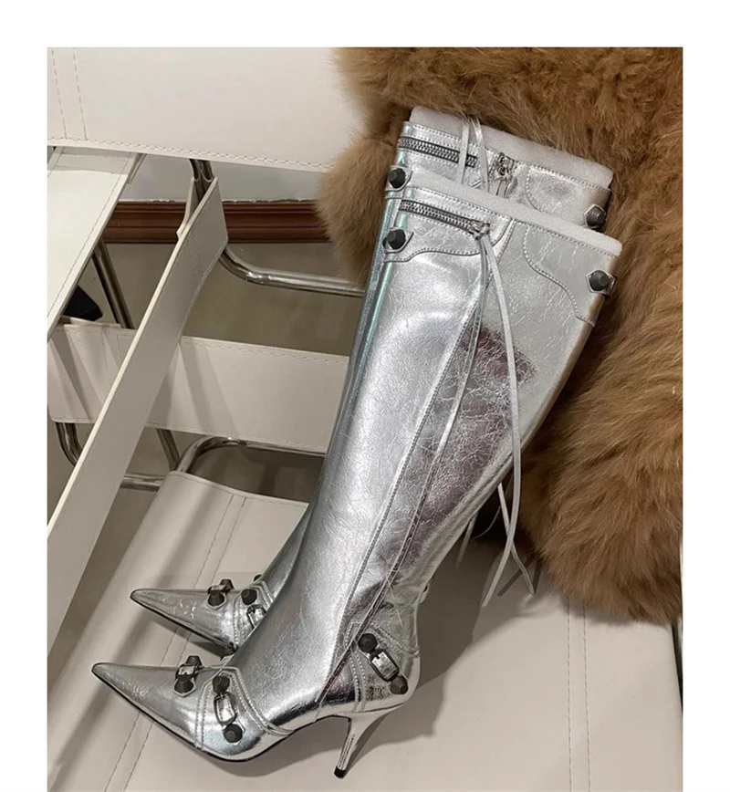 Martin Stiletto Fiber Boots Back Closure