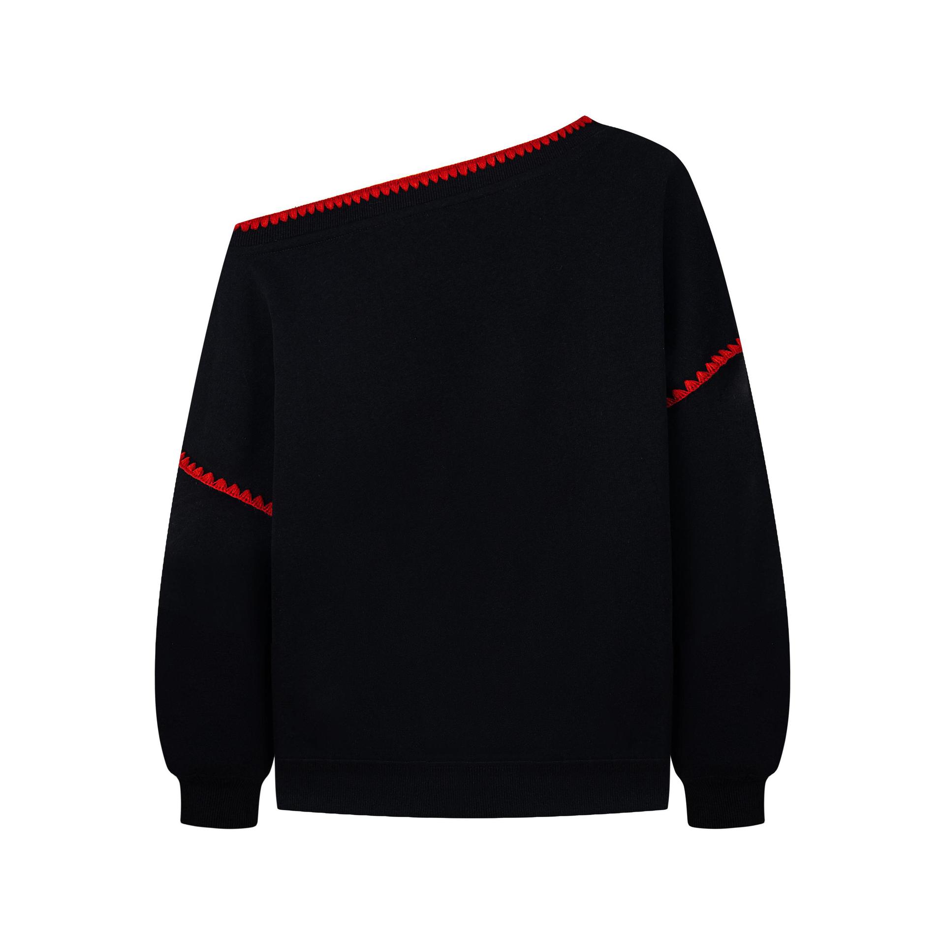 Cotton Long Sleeve Asymmetric Fruit Hoodie