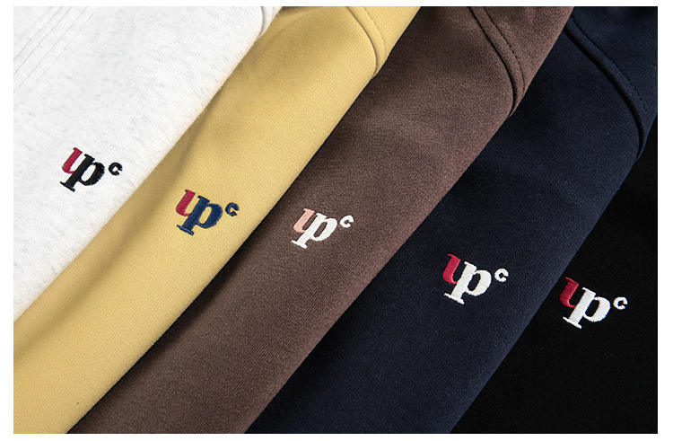 American Trend Partial Zipper Long Sleeve Sweatshirt