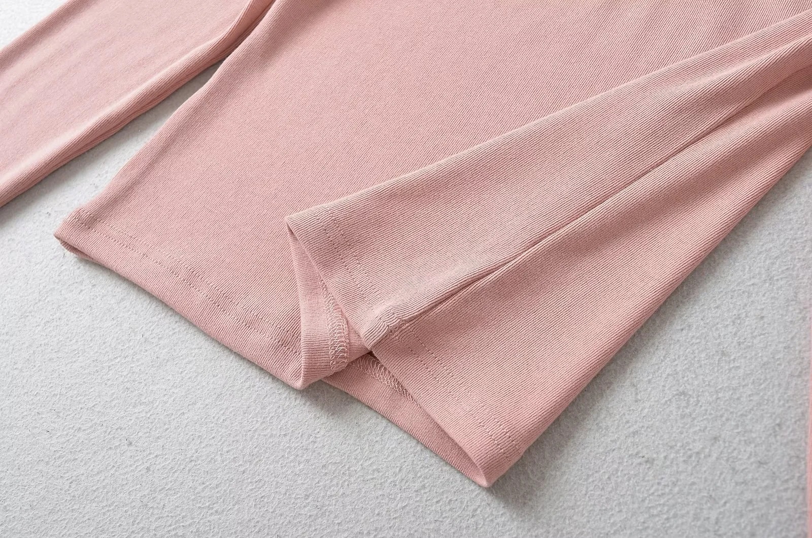Wide Scoop Long Sleeve Cotton Top