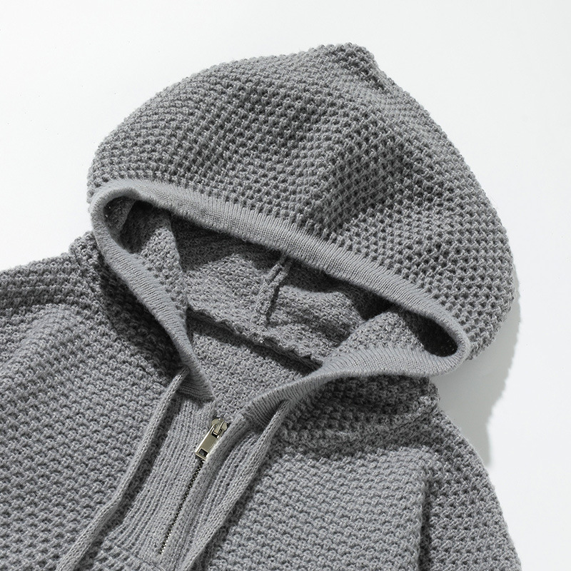 Loose Fit Tropical Print Polyester Quarter-Zip Hoodie