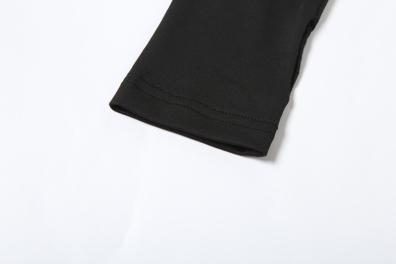 Plunging Cutout High-Waist Full-Sleeve Pencil Dress