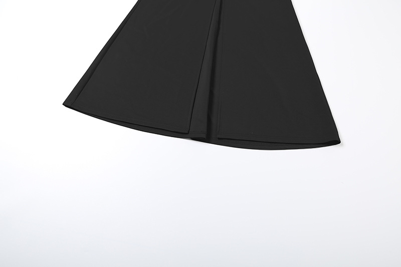 Plunging Neckline Long Sleeve Cinched Torso Vented Dress