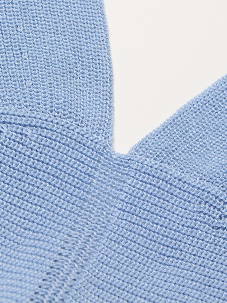 Ladies Open Back Knit Pullover Sweater