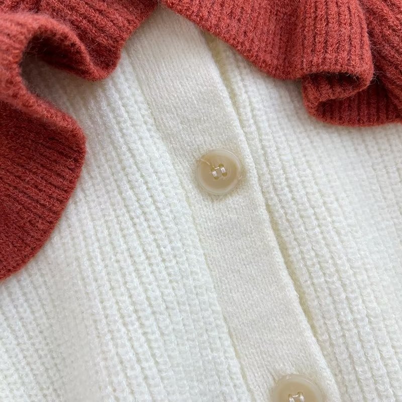 Ladies Fall Mock Collar Cardigan