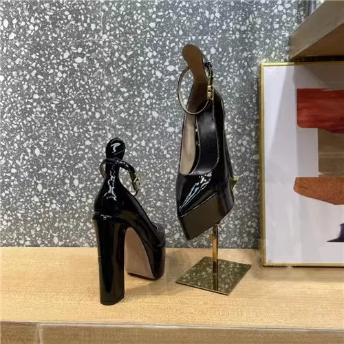 Ladies Shiny Stiletto Raised Sole Evening Shoes