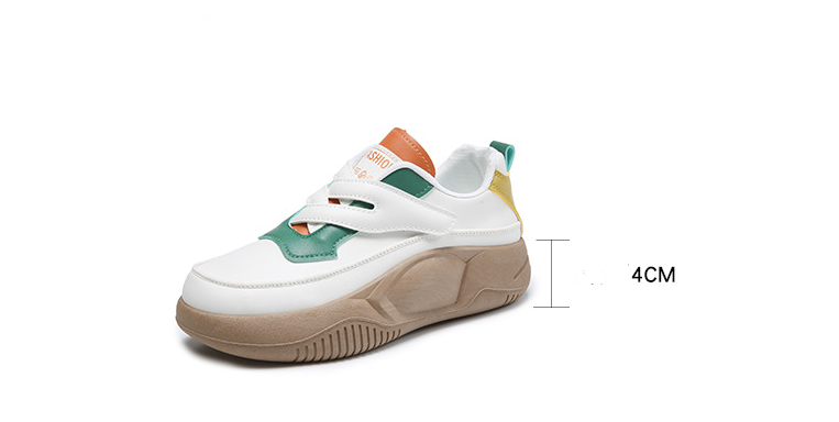 Little White Shoes Women's Spring New Korean Edition Female Students Thick Sole Velcro Board Shoes Casual Women's Shoes