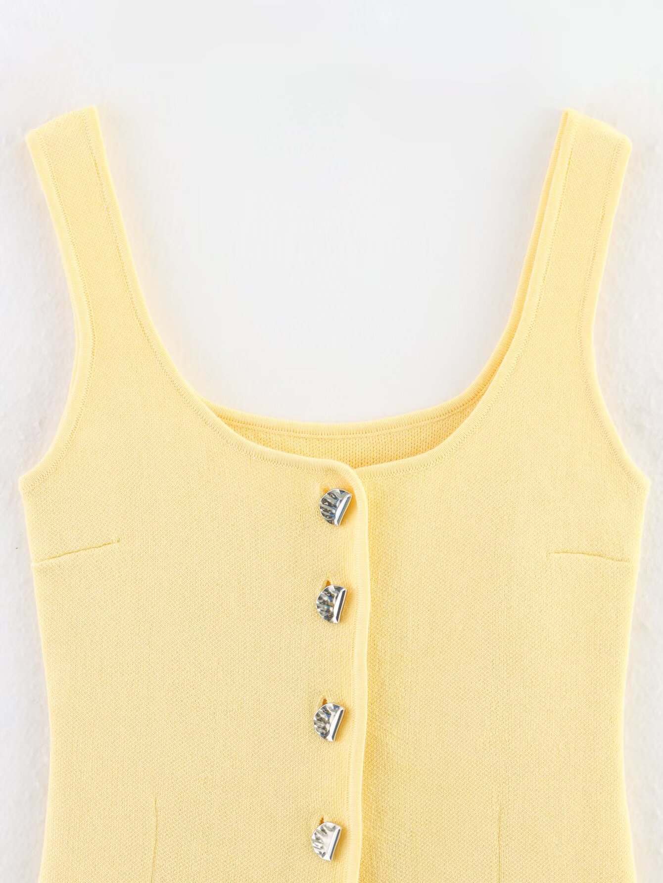 Ladies' Solid Knit Front-Closure Vest