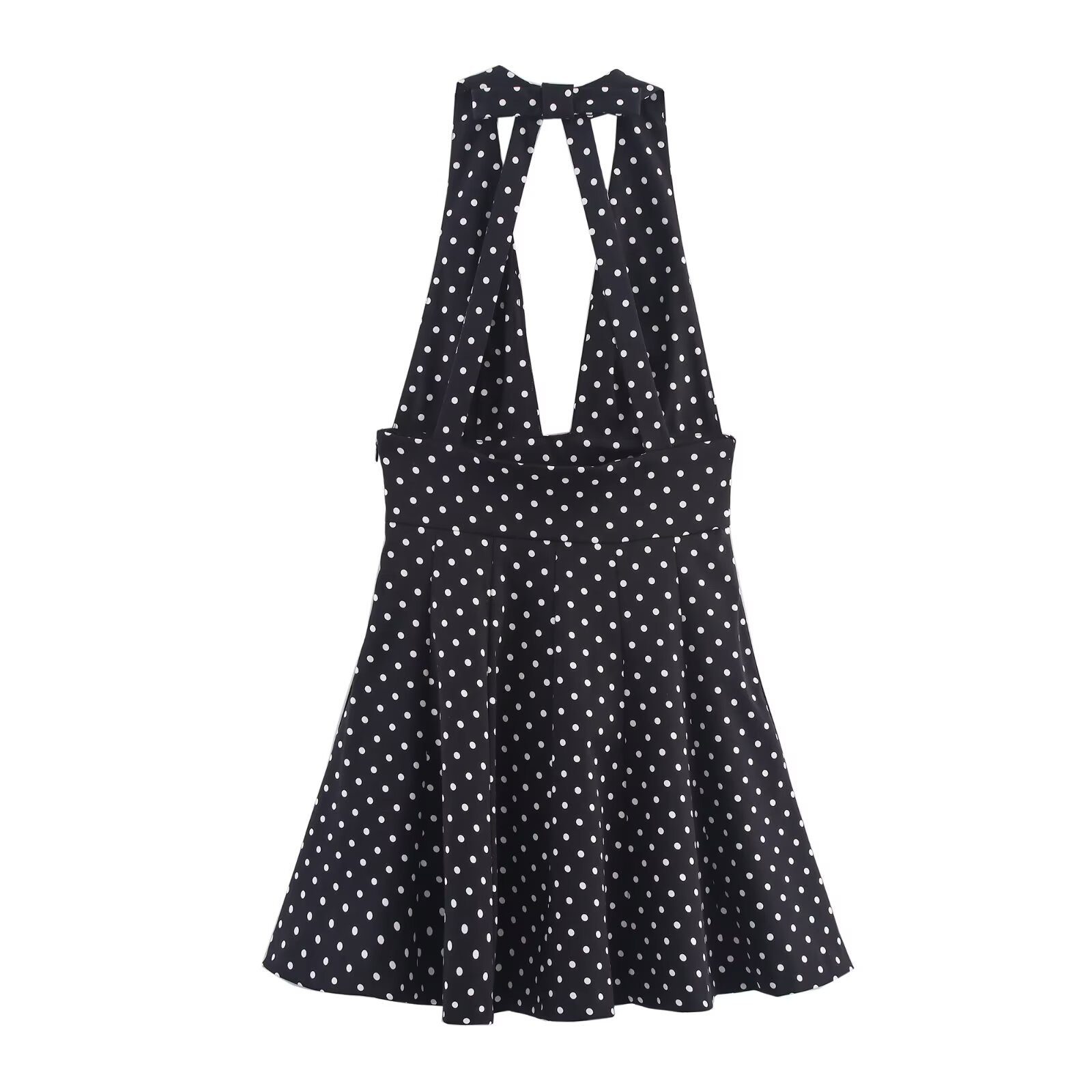 Women's Fashion Sexy Polka Dot Halter Neck Dress