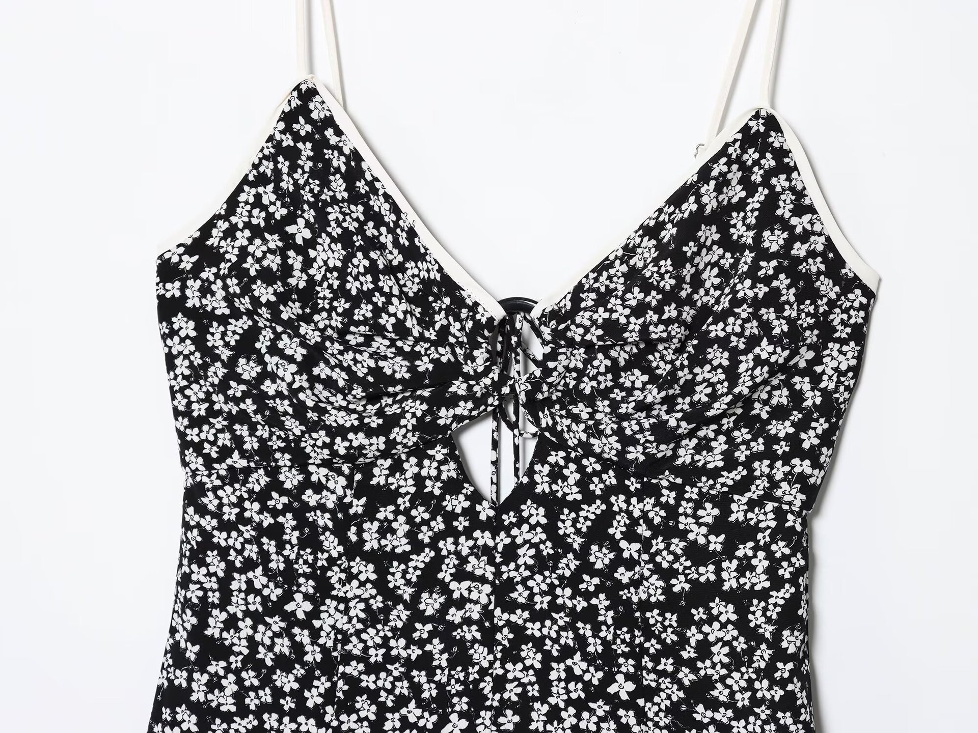 Women's Fashion Sexy Backless Floral Print Midi Dress