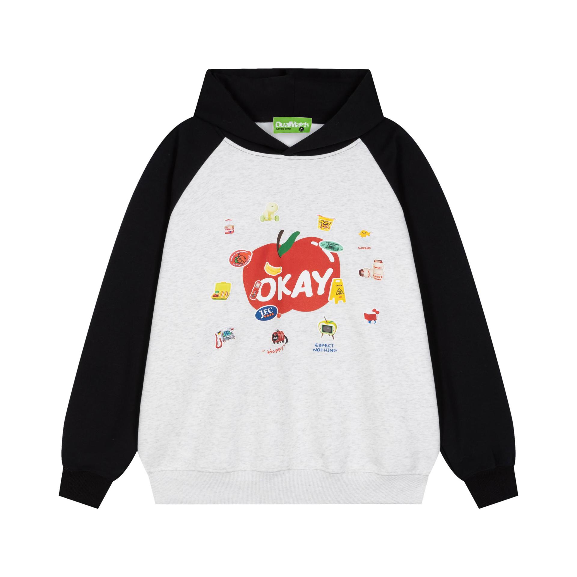 Relaxed Cotton Long Sleeve Hoodie