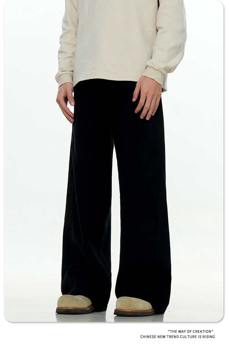 Straight Casual Jeans for Men and Women Cleanfit Trendy Loose Slim Pure Cotton Long Pants