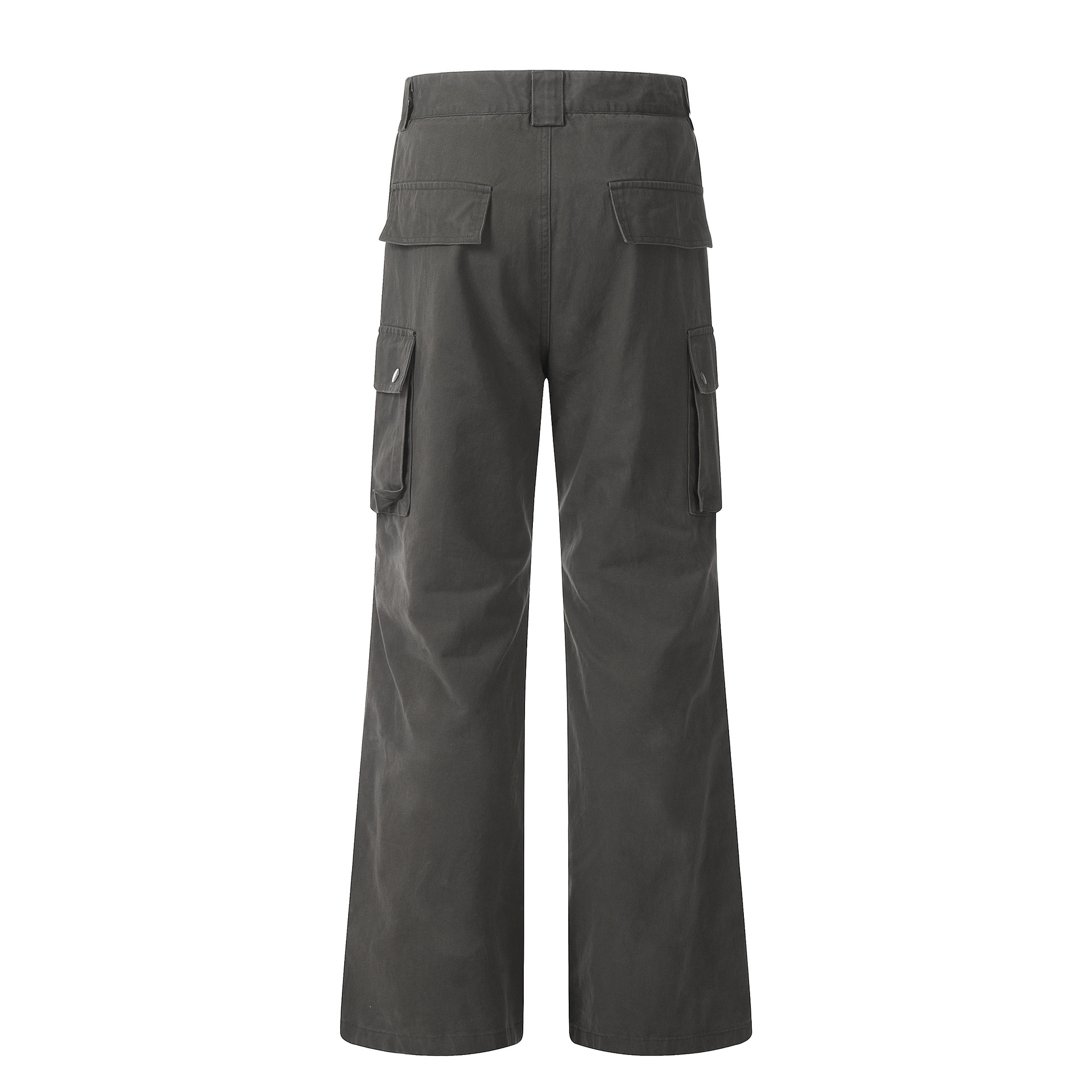 Multi-Pocket Flared Work Pants for Men and Women