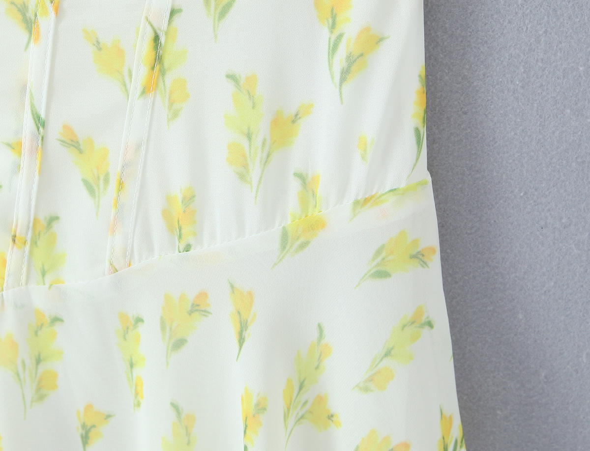 Sleeveless Breezy Crisscross Strap Blossom Print Asymmetric Dress