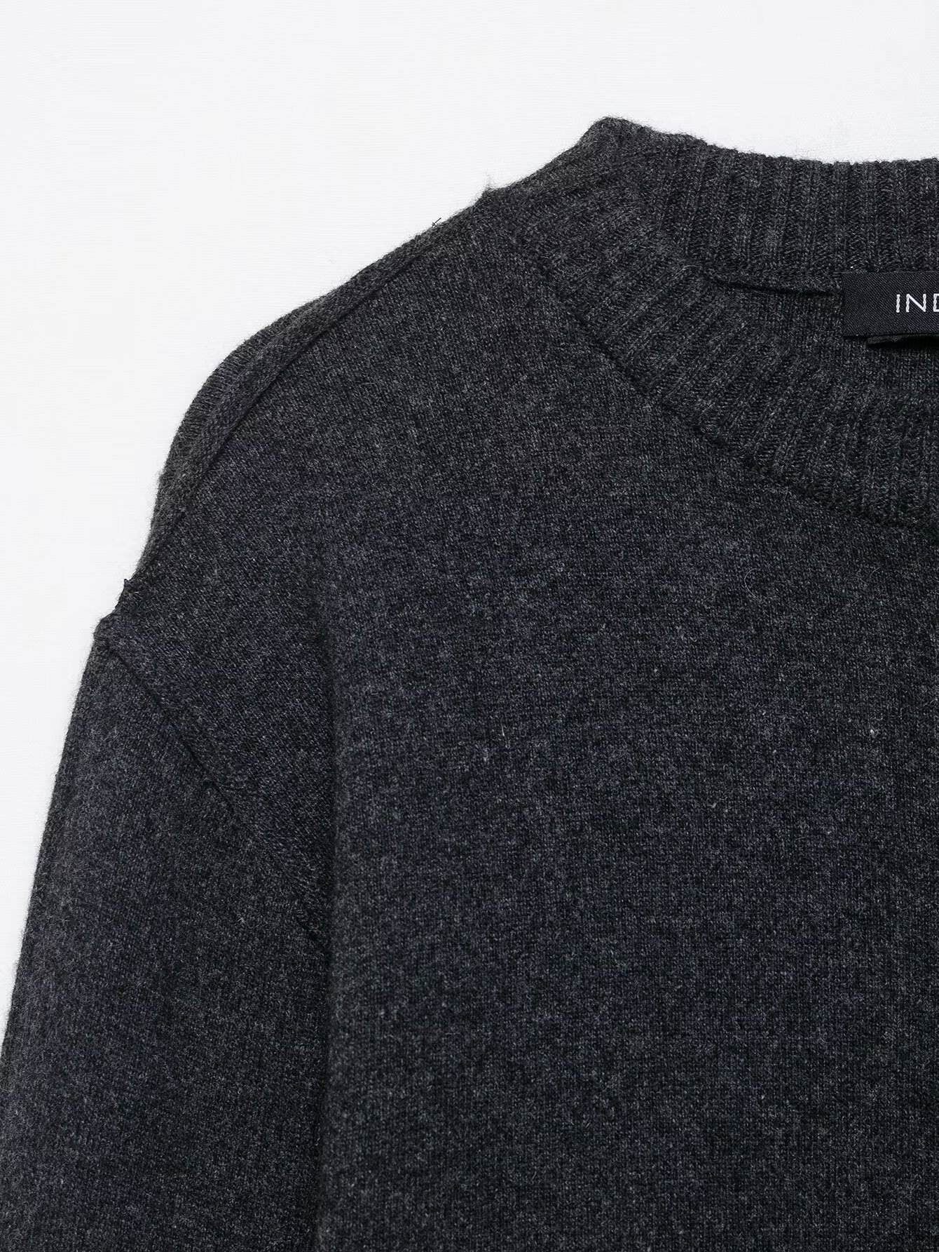 Crew Neck Full Sleeve Button Front Polyester Sweater