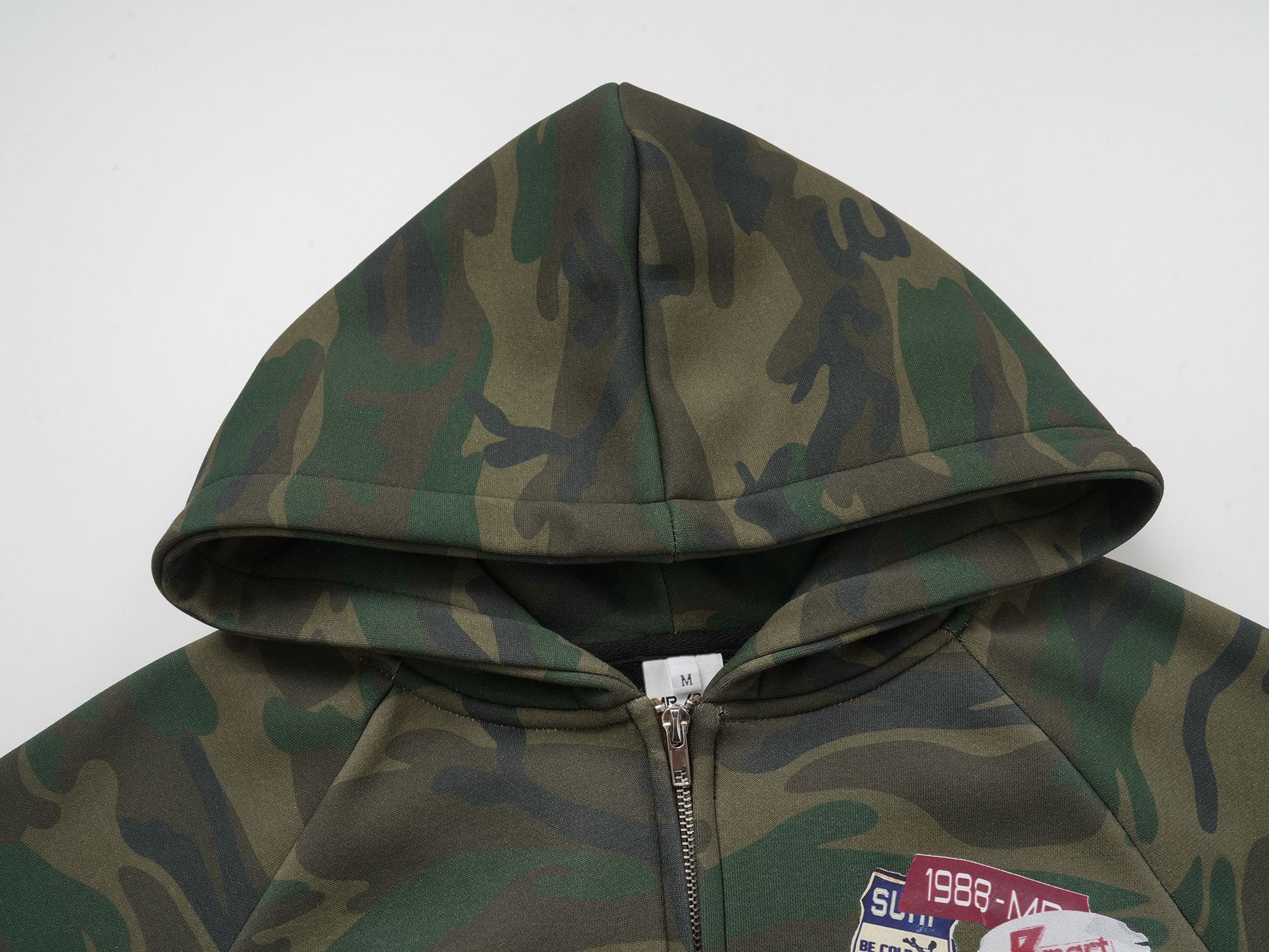 Urban Camo Oversized Cotton Blend Hoodie