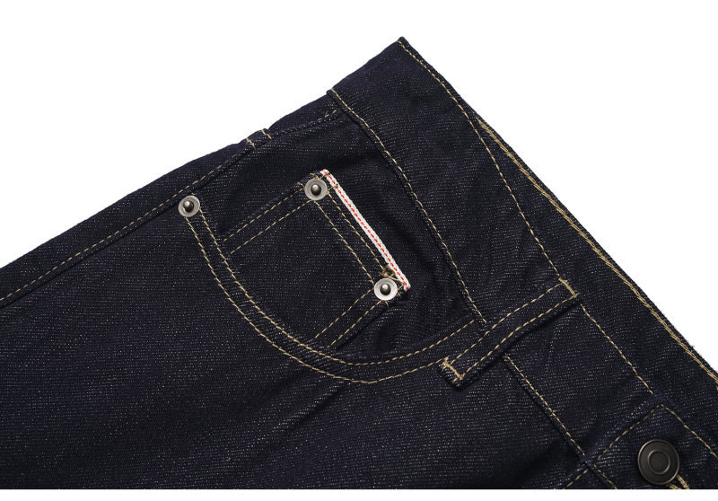 Washed Denim Blue Jeans Loose Straight Leg Slightly Flared Long Pants