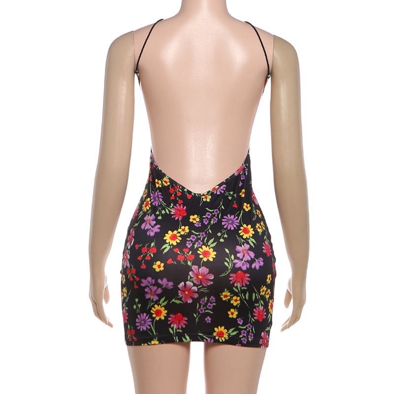 Halter Sleeveless High-Waisted Bodycon Cutout Open Back Dress