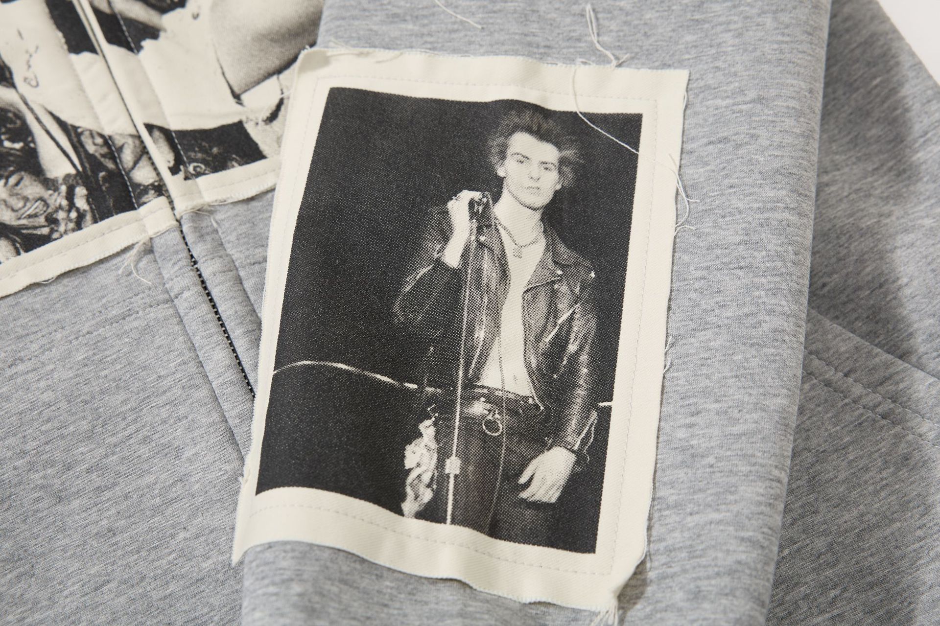 Man's American Retro Cotton Front Zip Sweatshirt