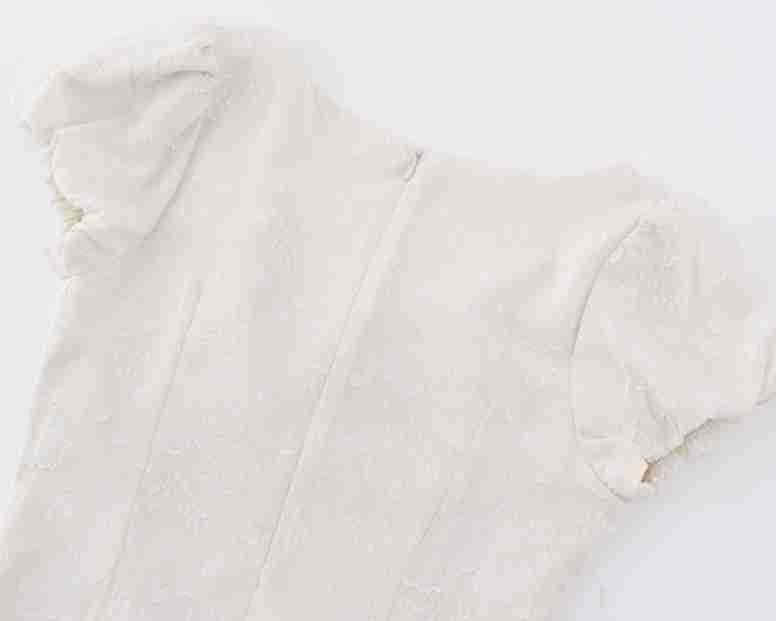 Waist-Cinching Design Short-Sleeved Dress for Women
