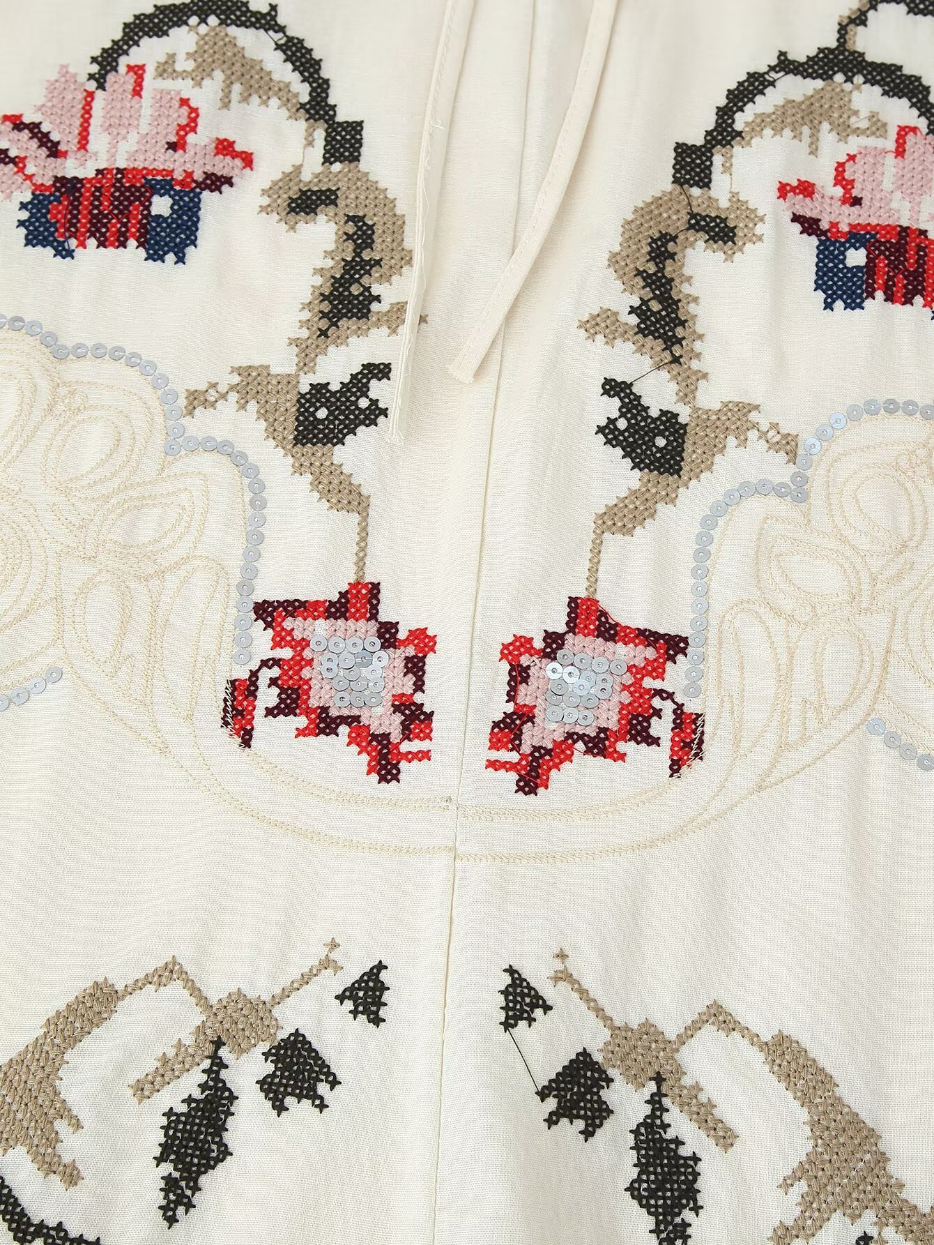 Women's Clothing Floral Embroidery Dress