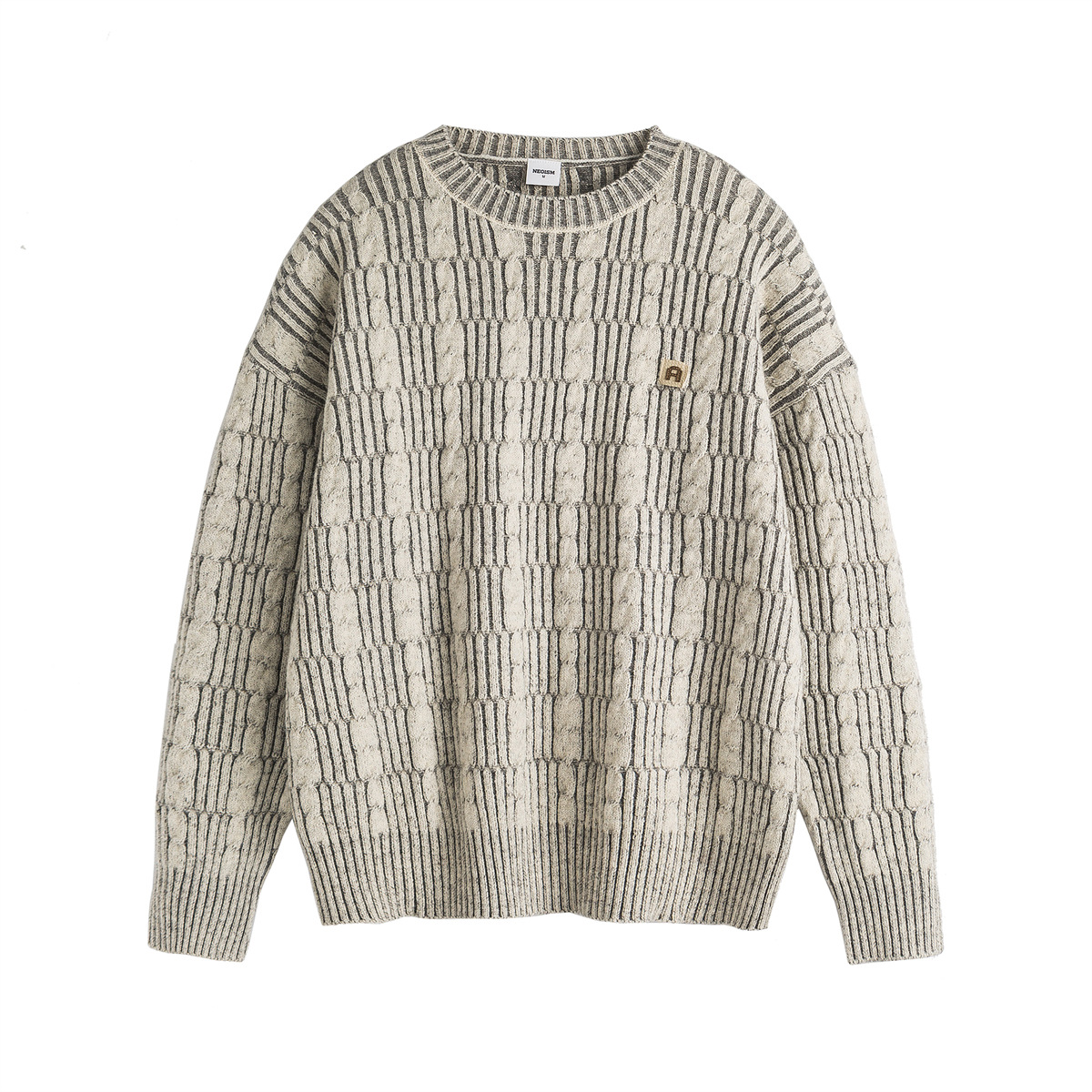 Long Sleeve Color Block Workwear Sweater