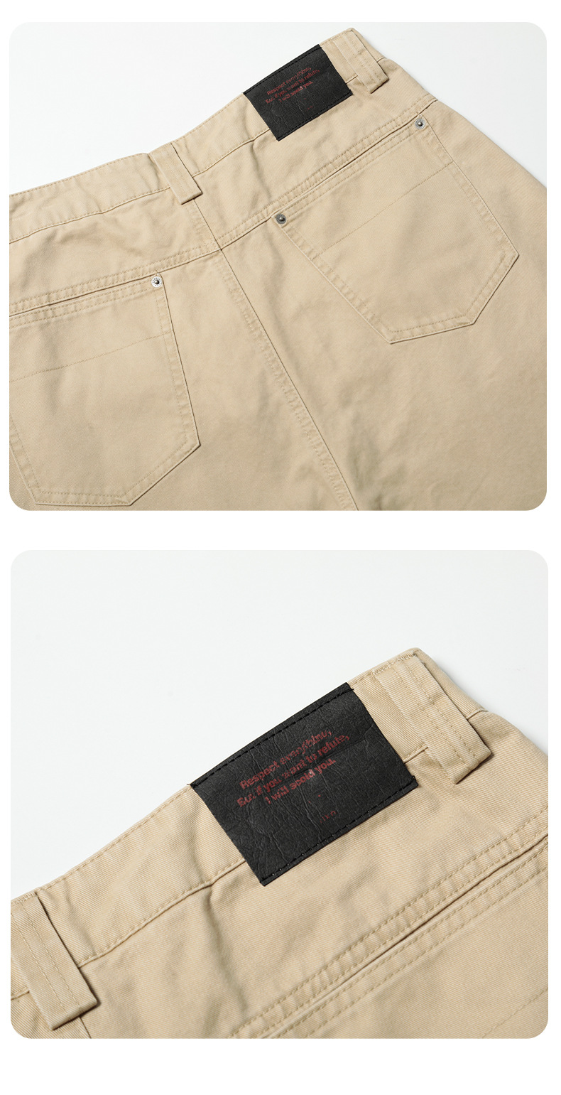 Simple Washed Trendy Retro Distressed Slim Wide-Leg Casual Long Pants