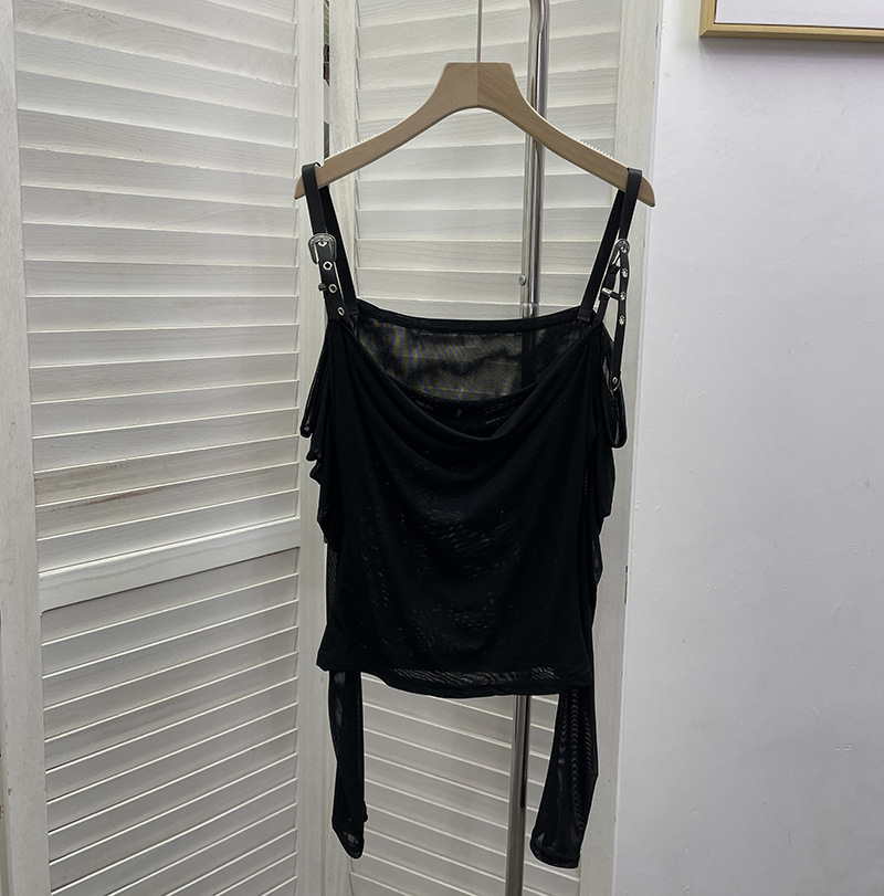 Sexy Asymmetric Full Sleeve Spandex Tee