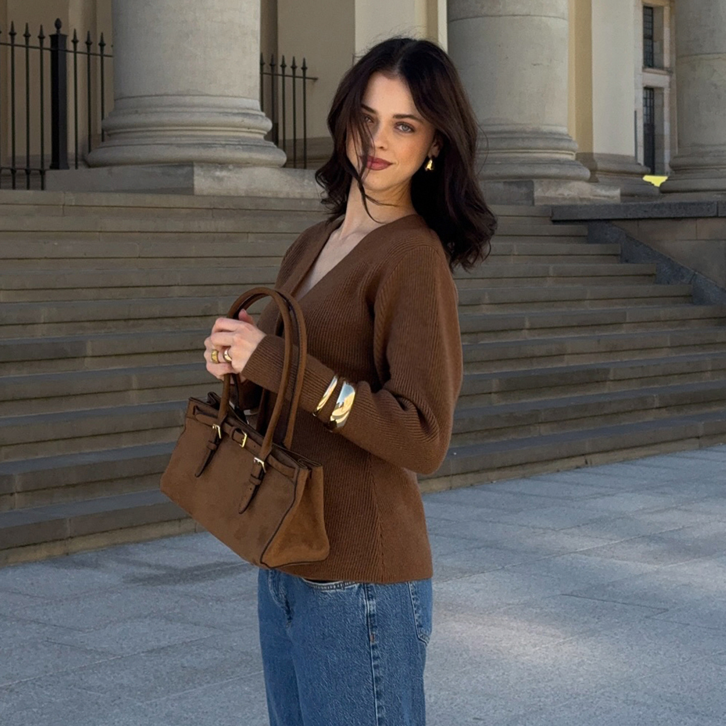 Short Slim Fit Retro Knit Sweater