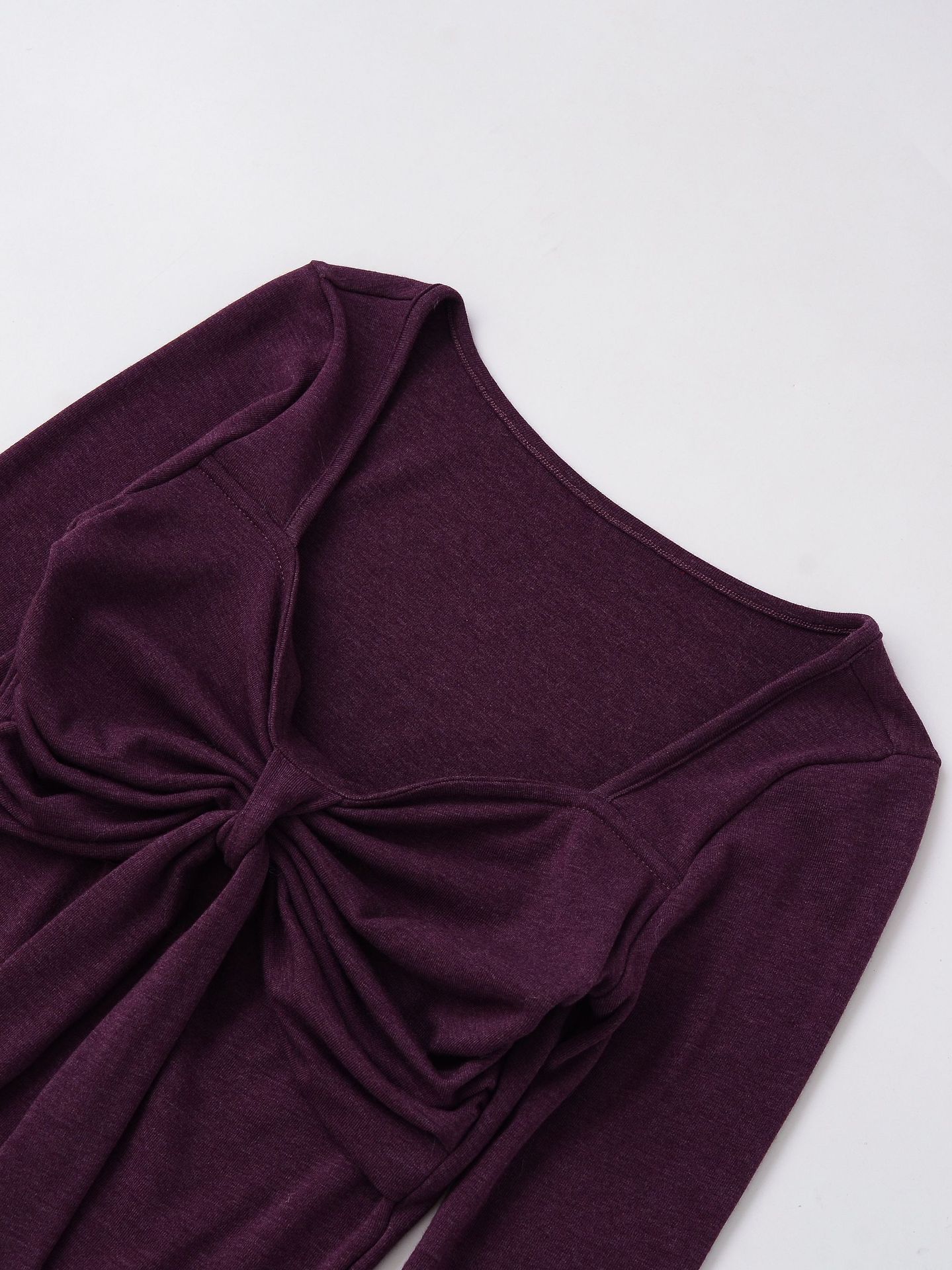 Square Neck Ribbon Tie Full Sleeve Tee