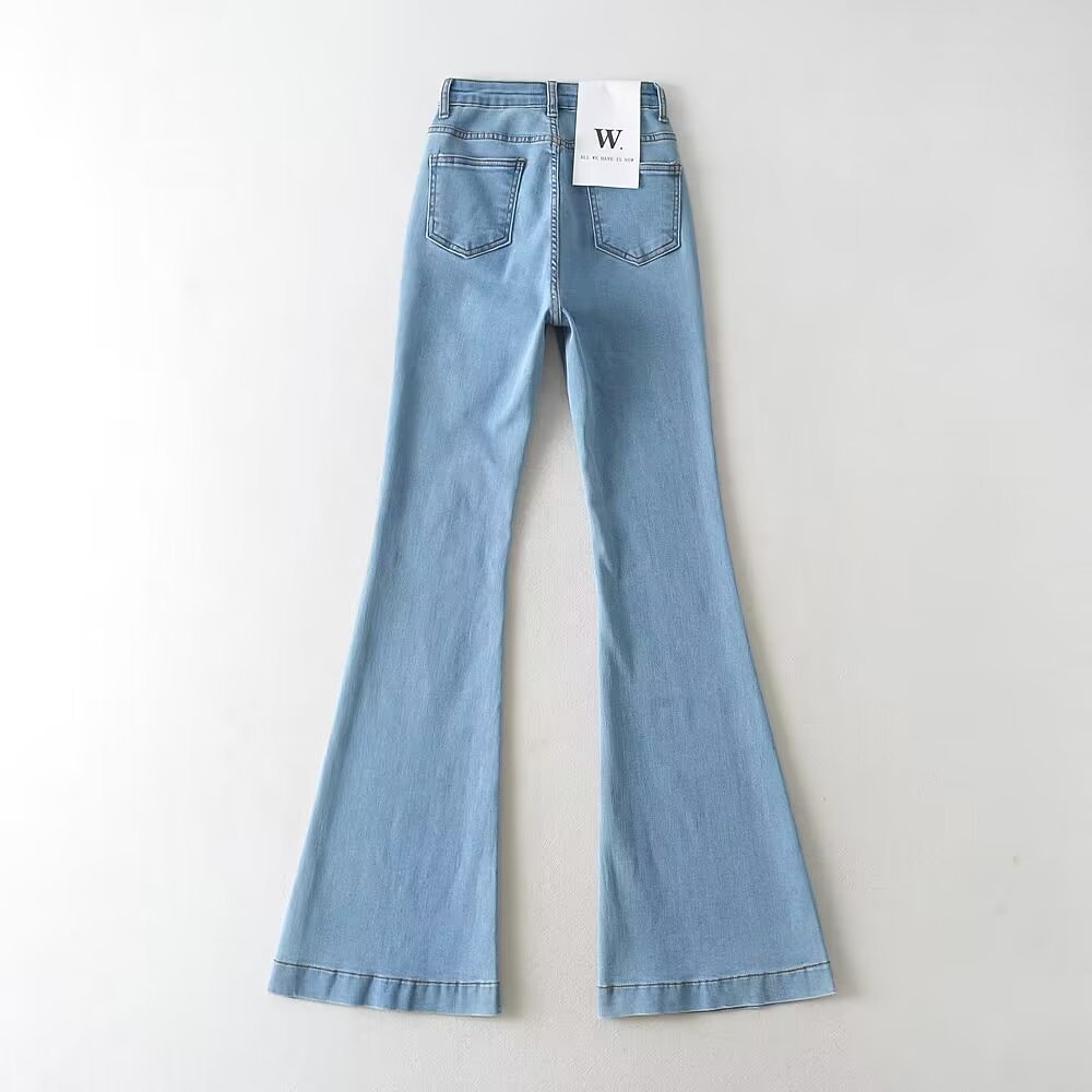 Sexy high waisted flared pants jeans