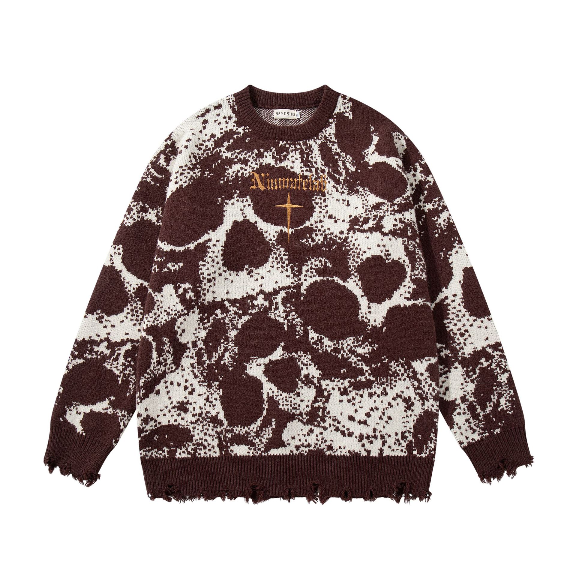 Oversized Gothic Jacquard Sweater