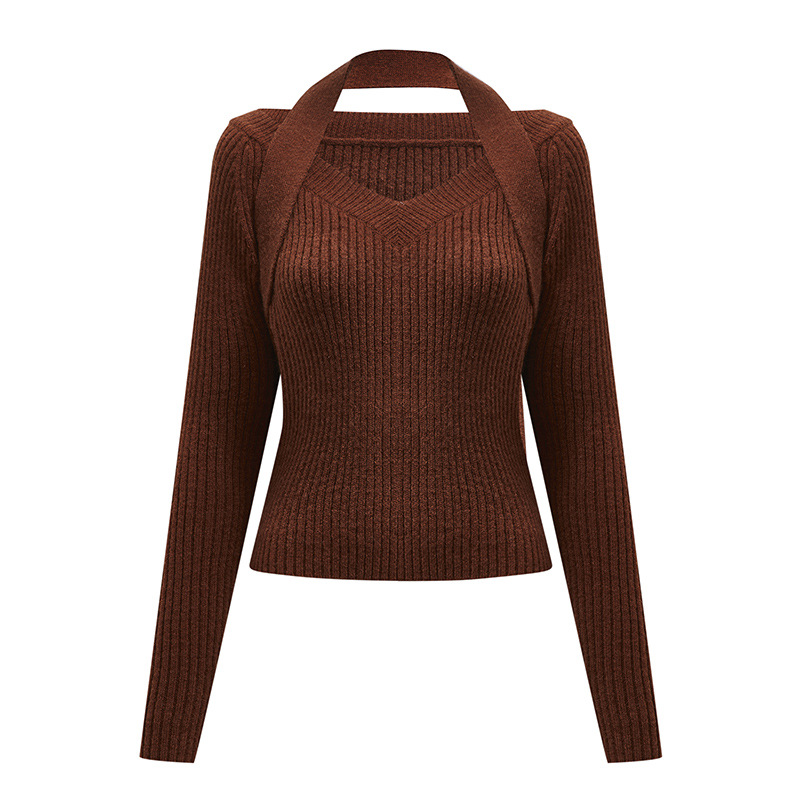 Ladies Acrylic Plain Plunge Sweater