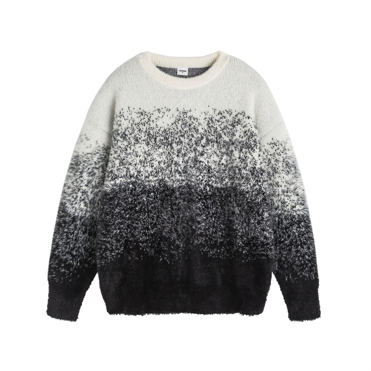 Unisex Japanese Workwear Colorblock Oversized Sweater