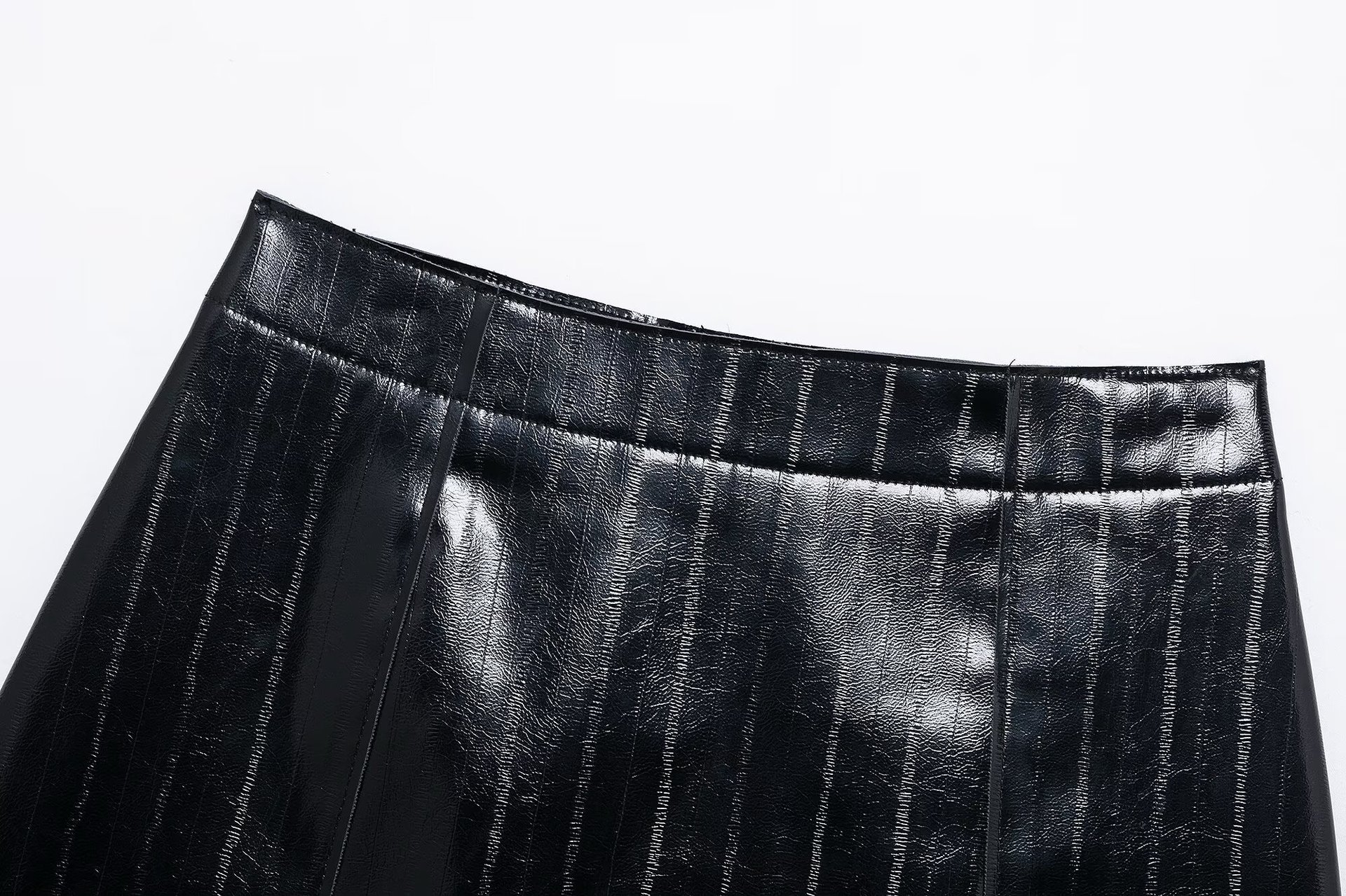 Ladies Dark Faux Pencil Skirt