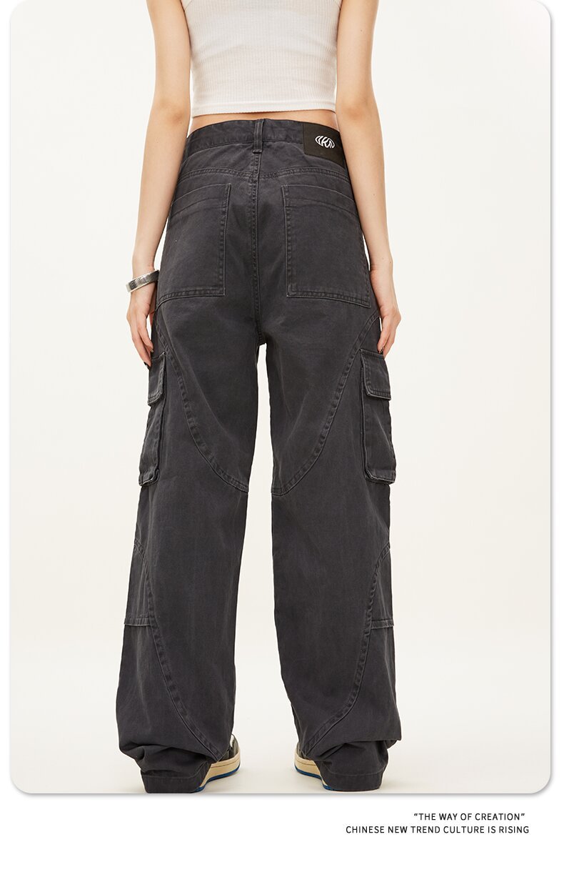 Unstructured Relaxed Fit Cotton Cargo Pants