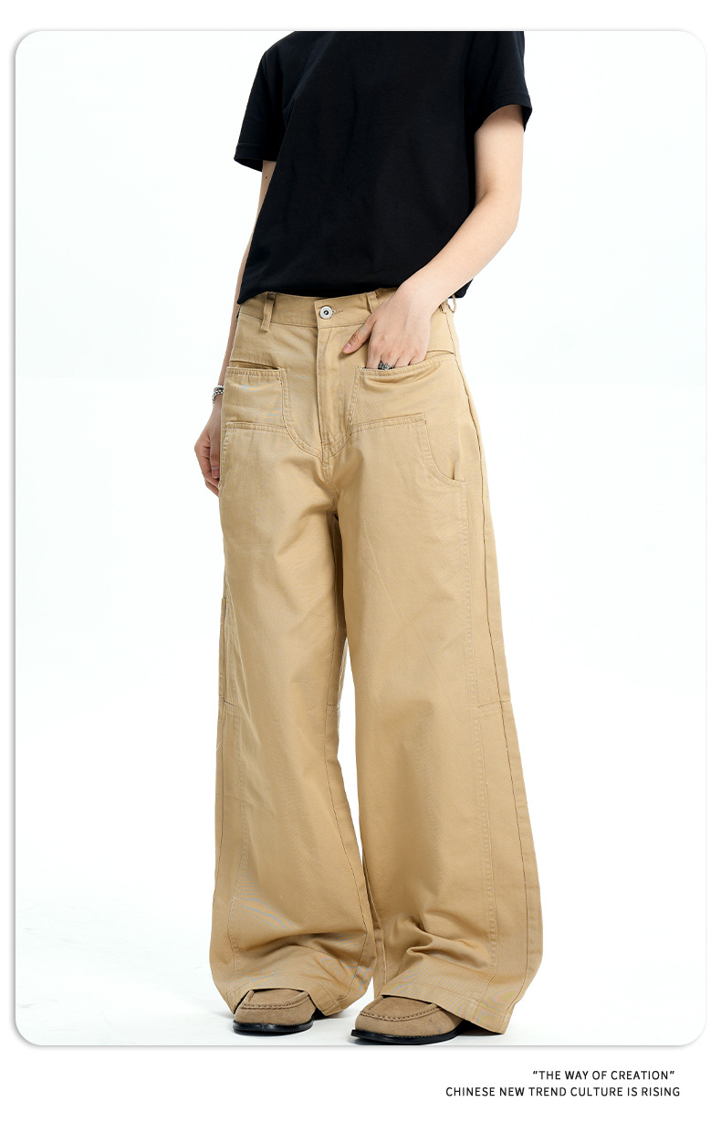 Straight Casual Pants for Men and Women, Simple Cleanfit 3D Trendy Slim Fit Commuting Loose Long Pants