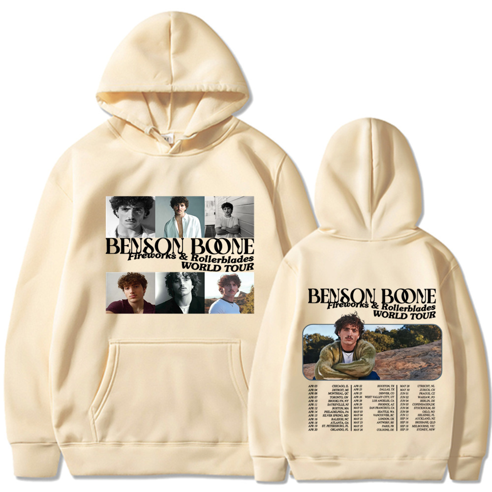 Ladies Loose Fit Long Sleeve Patterned Hoodie