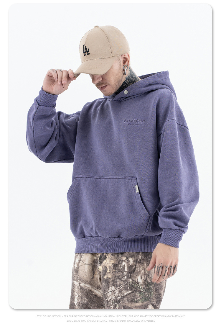 Urban Oversized Cotton Vintage Emblem Hoodie