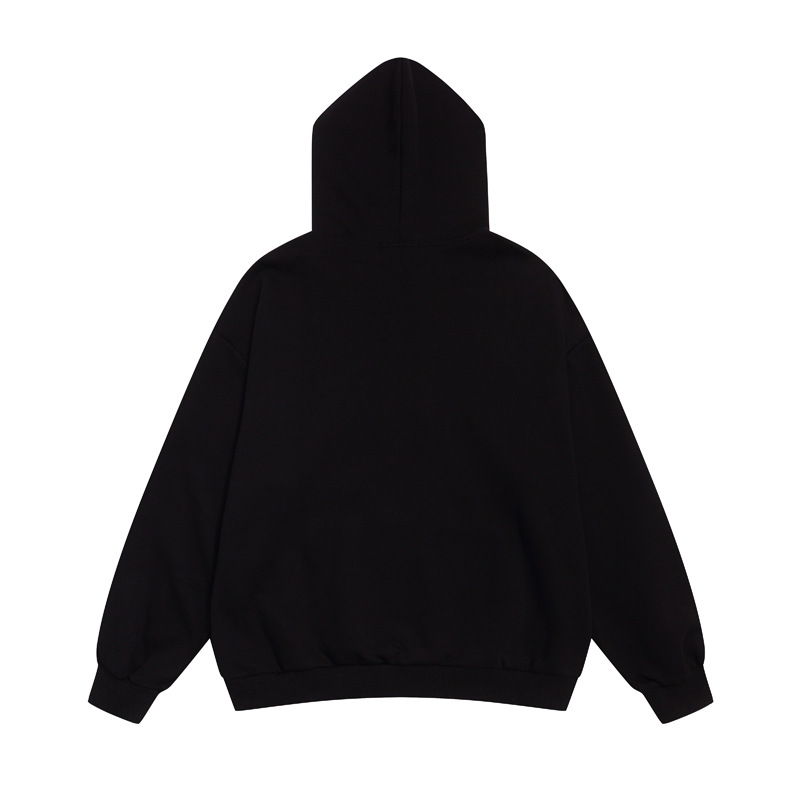 Oversized Streetwear Cotton Letter Print Sweatshirt with Hood