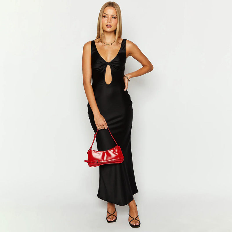 Bodycon Cutout V-Neck High Waist Dress