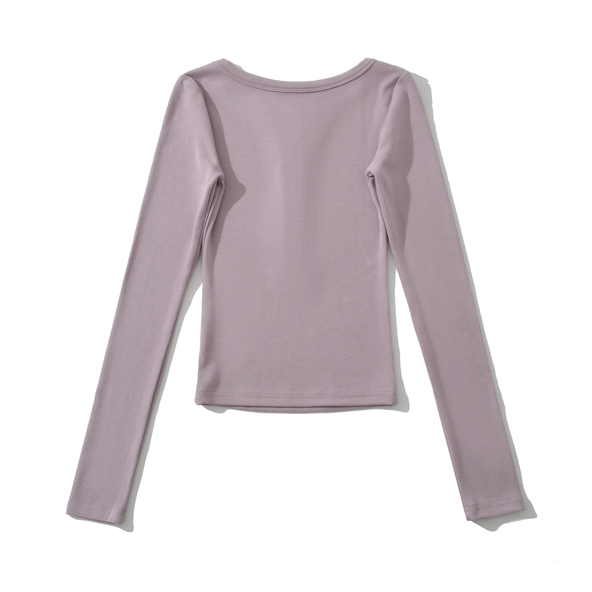 Full Sleeve Slim Fit Solid Color T-Shirt