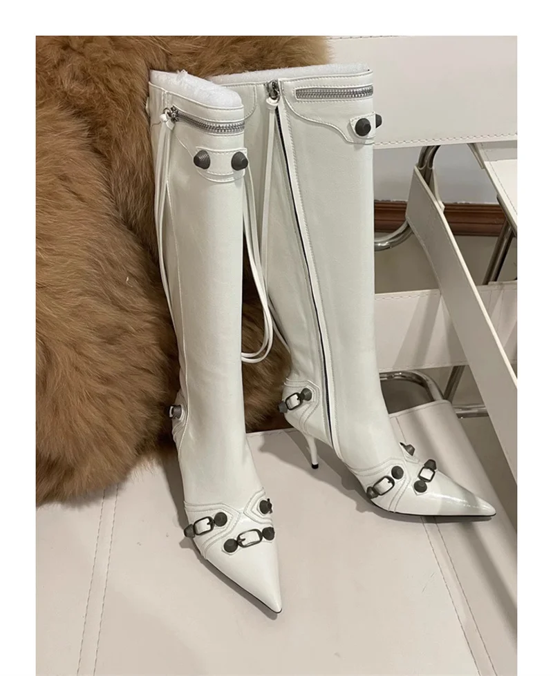 Martin Stiletto Fiber Boots Back Closure